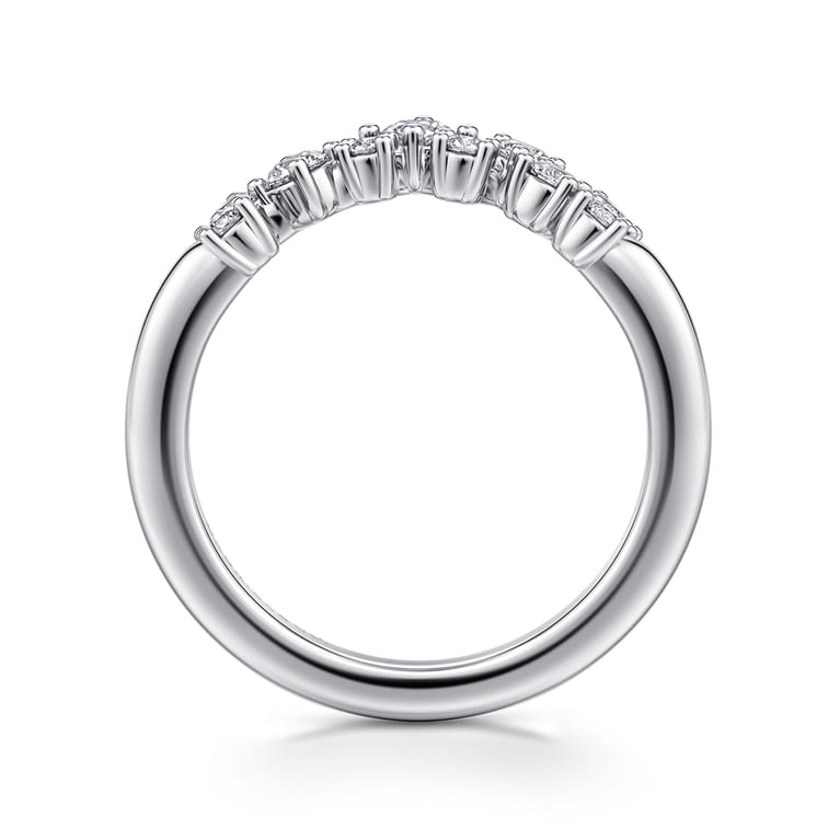 14K White Gold Diamond Wedding Band - 0.5 ct - Shot 2