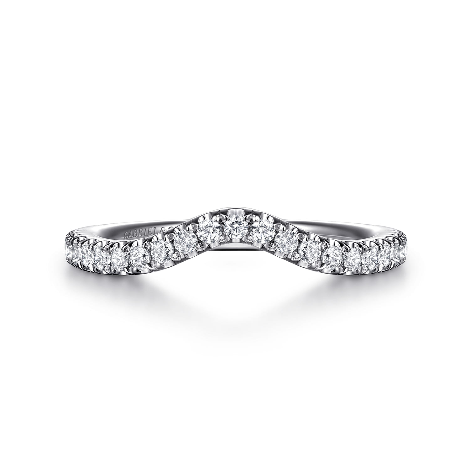 14K White Gold Diamond Wedding Band - 0.3 ct - Shot 1