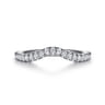 14K White Gold Diamond Wedding Band - 0.3 ct