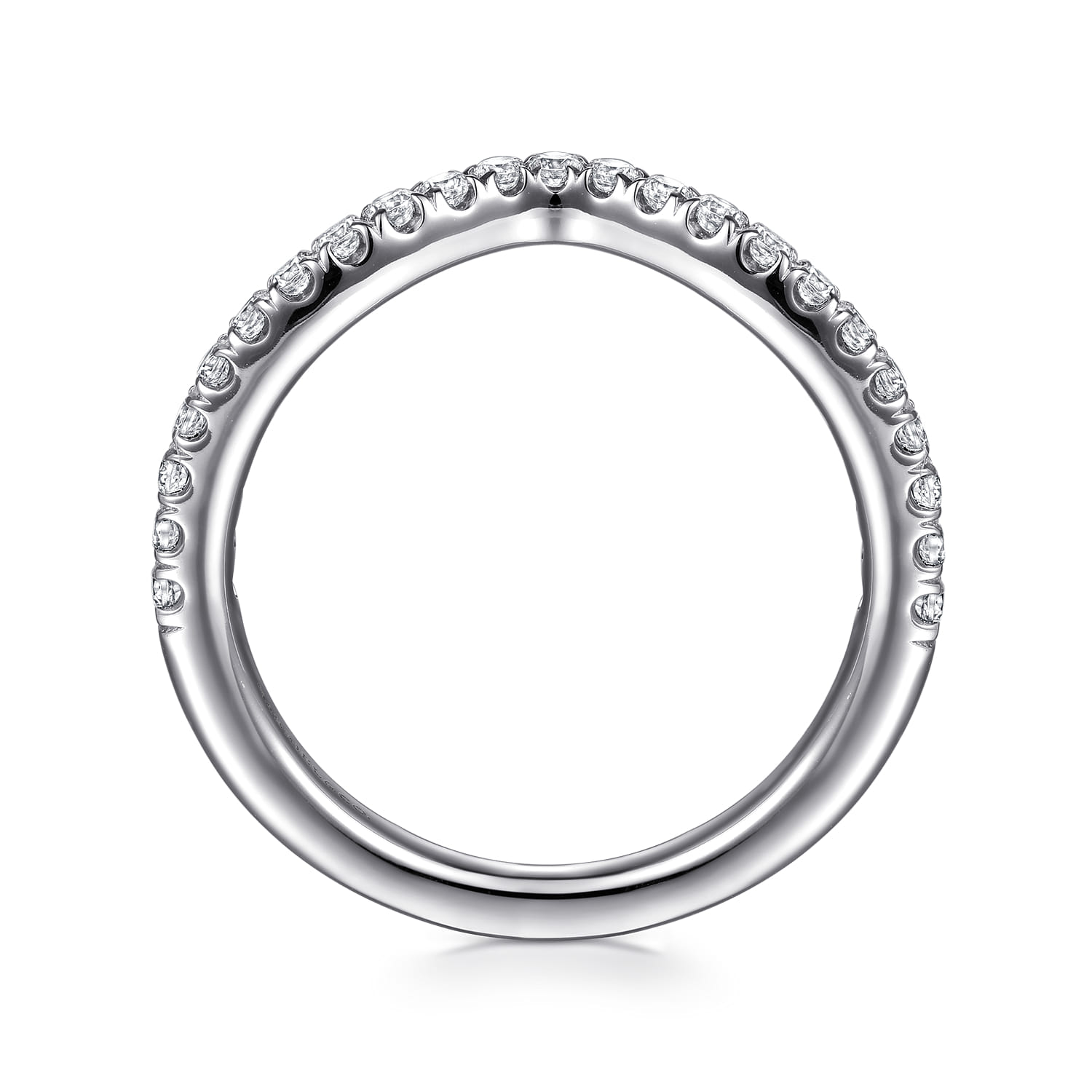 14K White Gold Diamond Wedding Band - 0.3 ct - Shot 2