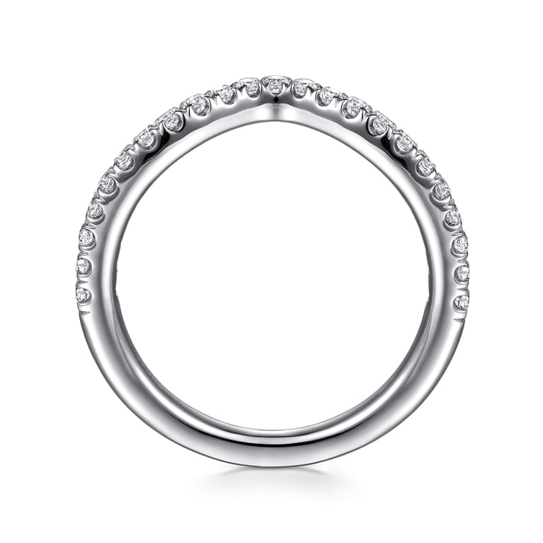 14K White Gold Diamond Wedding Band - 0.3 ct - Shot 2