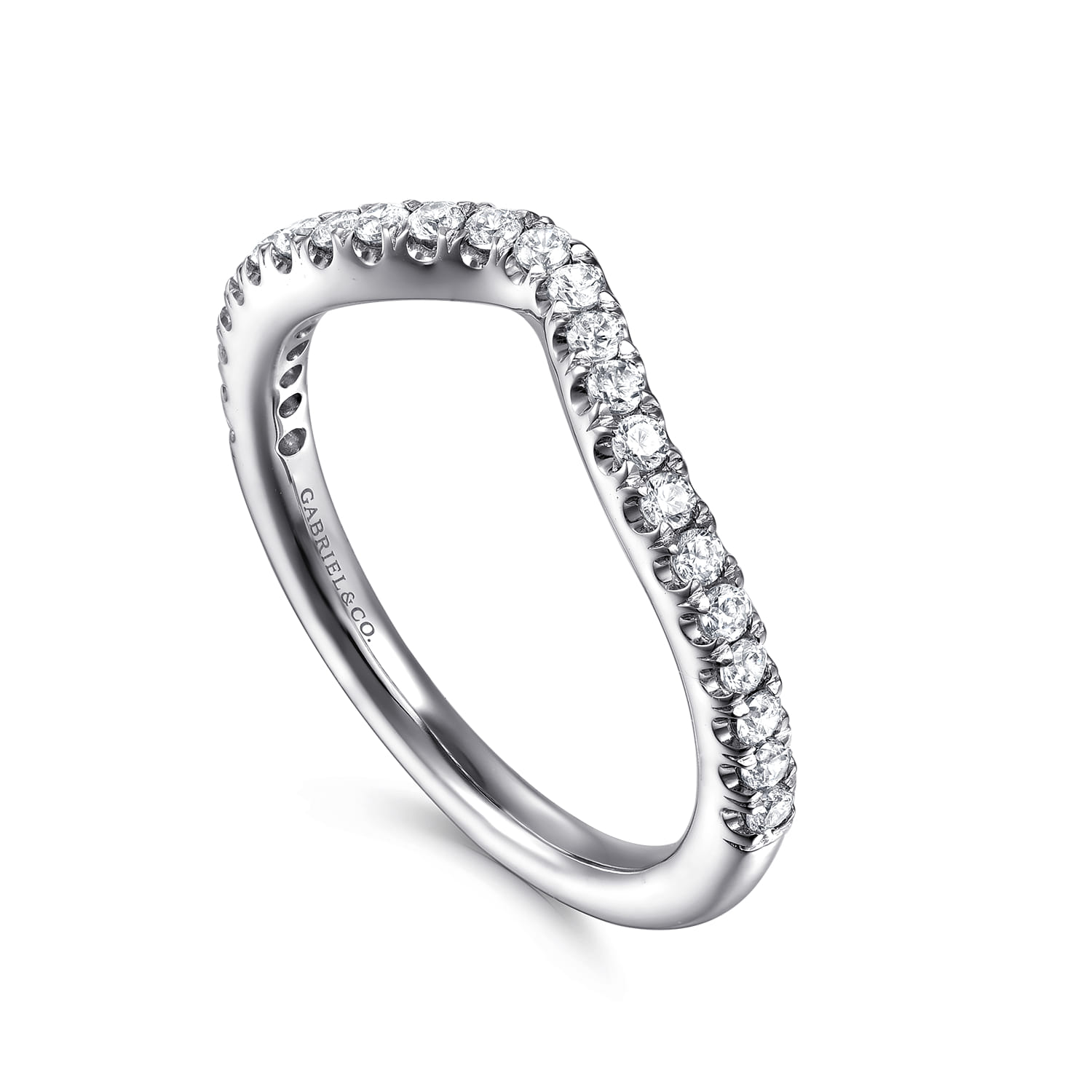 14K White Gold Diamond Wedding Band - 0.3 ct - Shot 3