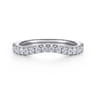 14K White Gold Diamond Wedding Band - 0.45 ct