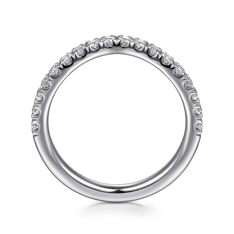 14K White Gold Diamond Wedding Band - 0.45 ct - Shot 2