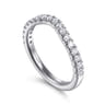14K White Gold Diamond Wedding Band - 0.45 ct