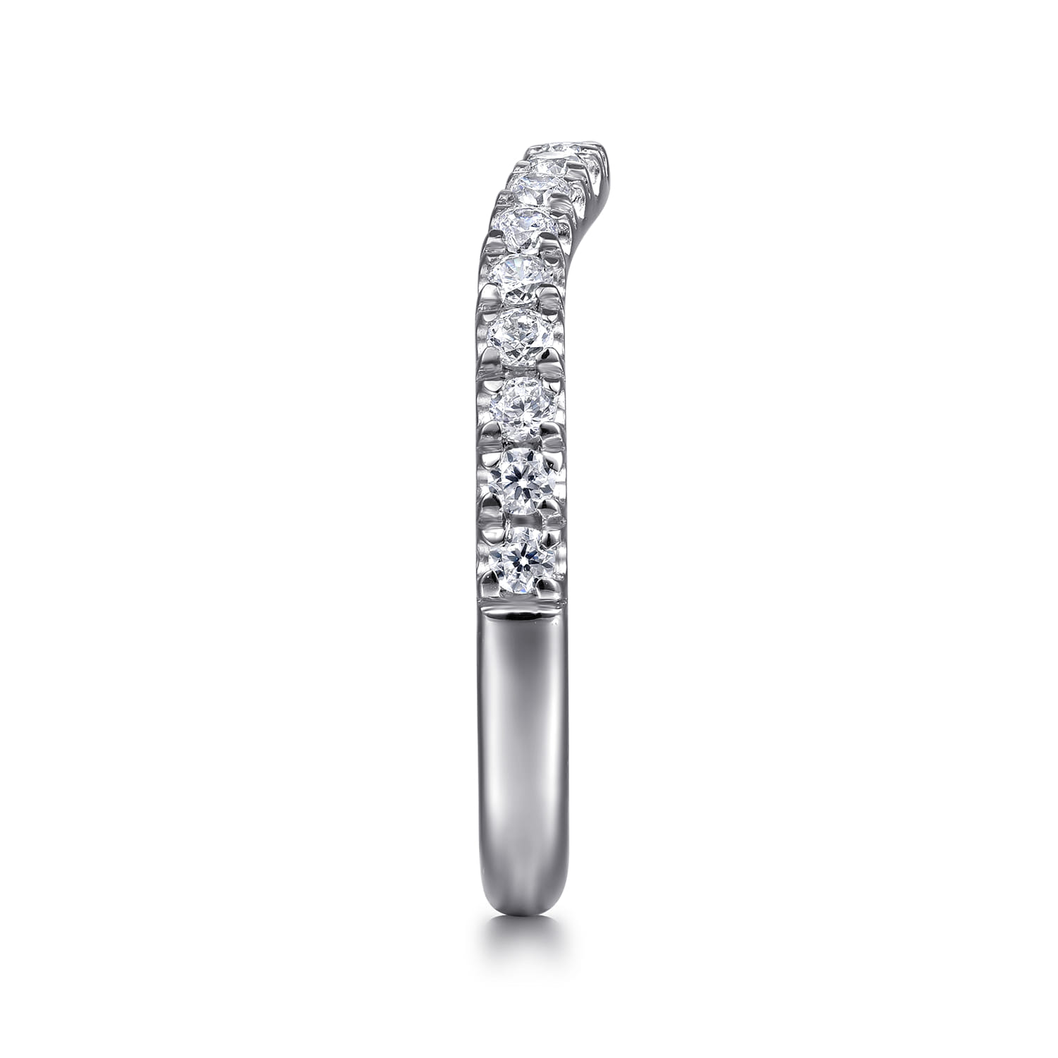 14K White Gold Diamond Wedding Band - 0.45 ct - Shot 5