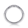 14K White Gold Diamond Wedding Band - 0.4 ct