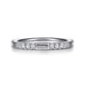 14K White Gold Diamond Wedding Band - 0.18 ct