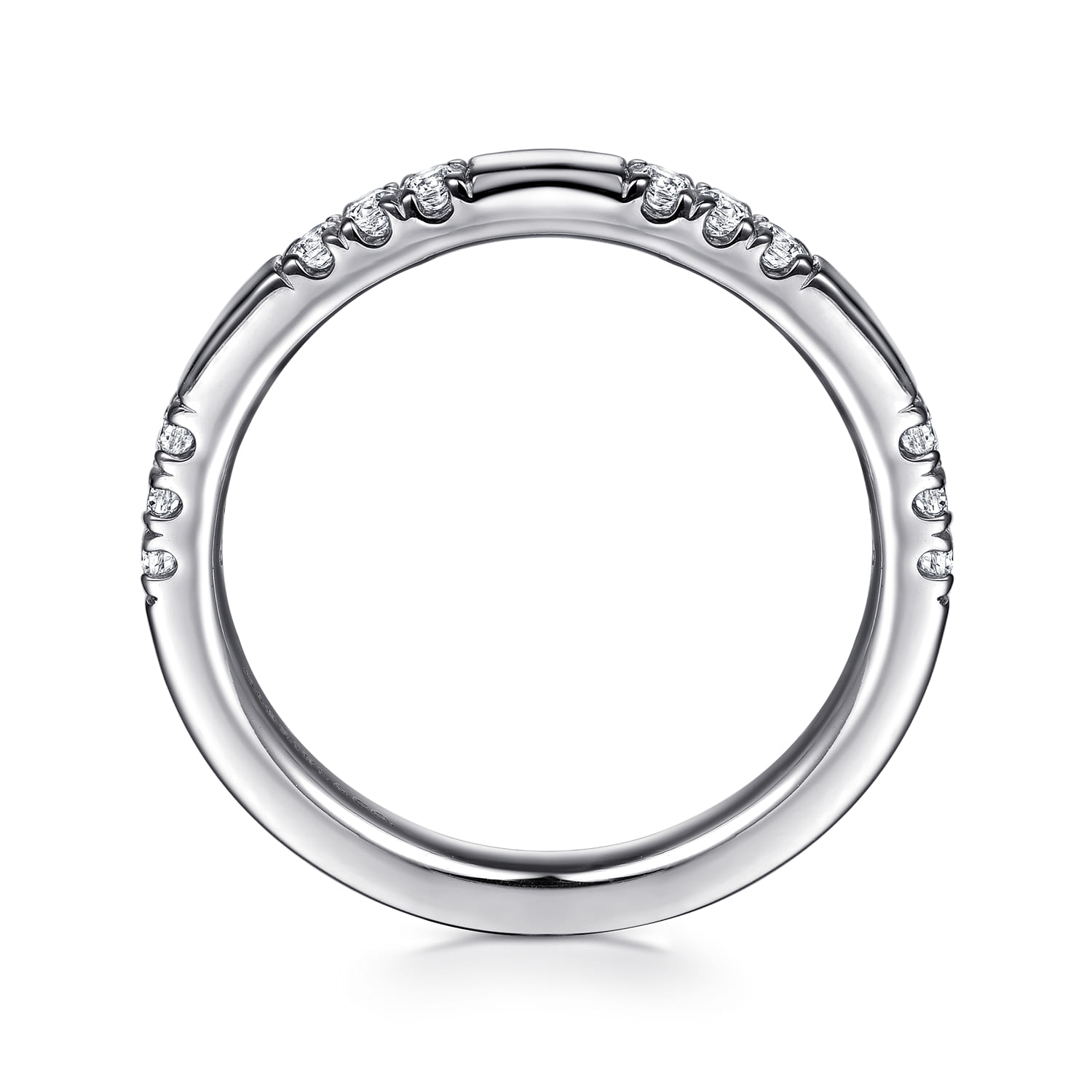 14K White Gold Diamond Wedding Band - 0.18 ct - Shot 2