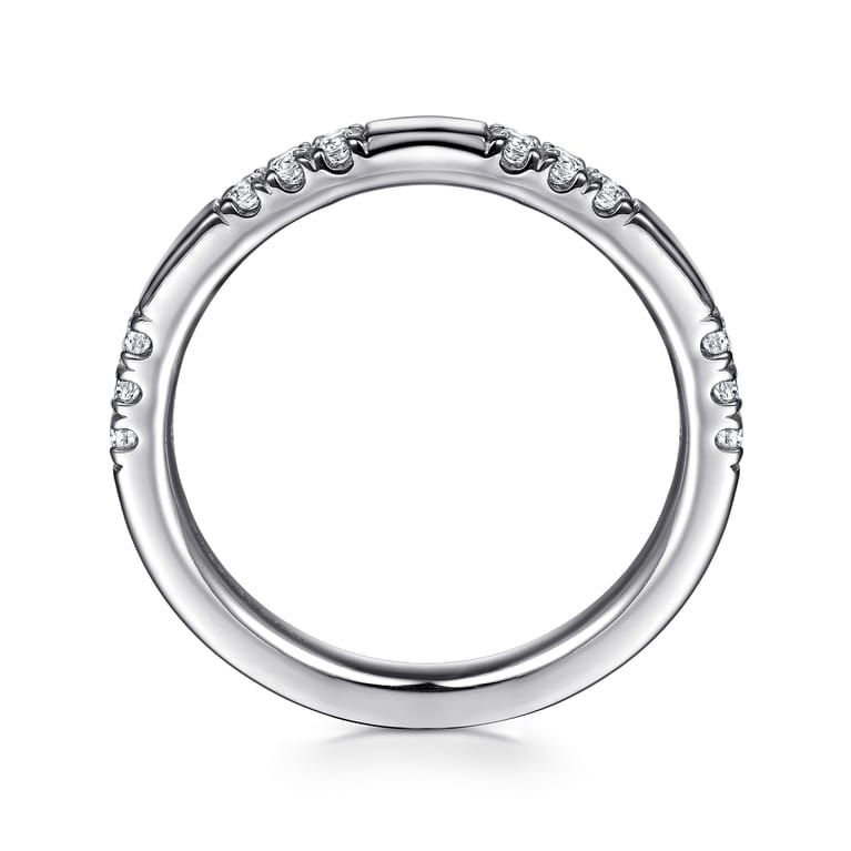 14K White Gold Diamond Wedding Band - 0.18 ct - Shot 2