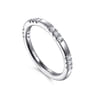 14K White Gold Diamond Wedding Band - 0.18 ct