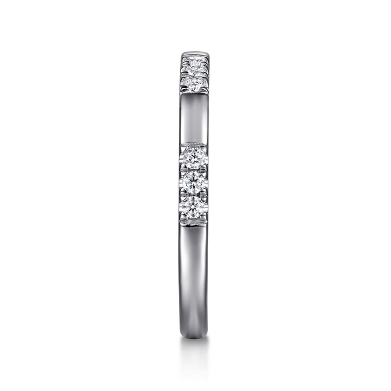14K White Gold Diamond Wedding Band - 0.18 ct - Shot 4