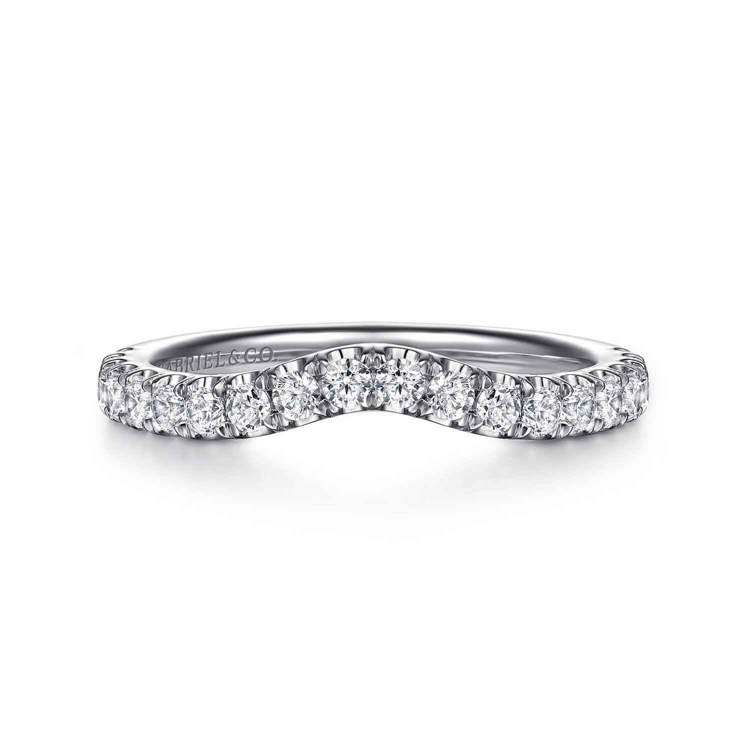 14K White Gold Diamond Wedding Band - 0.5 ct - Shot 1