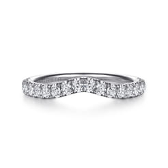 14K White Gold Diamond Wedding Band