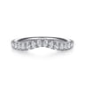 14K White Gold Diamond Wedding Band - 0.5 ct