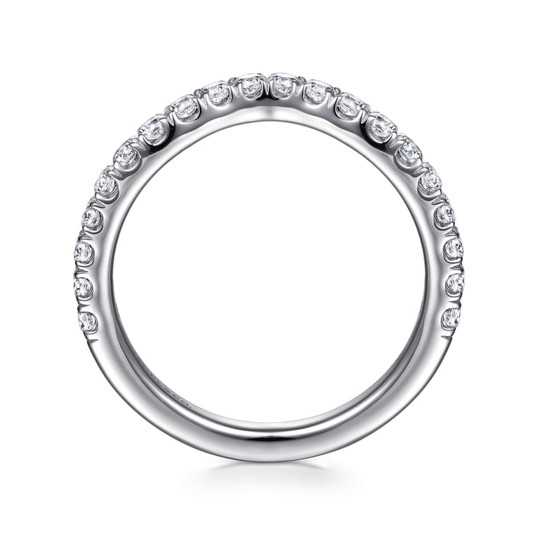 14K White Gold Diamond Wedding Band - 0.5 ct - Shot 2