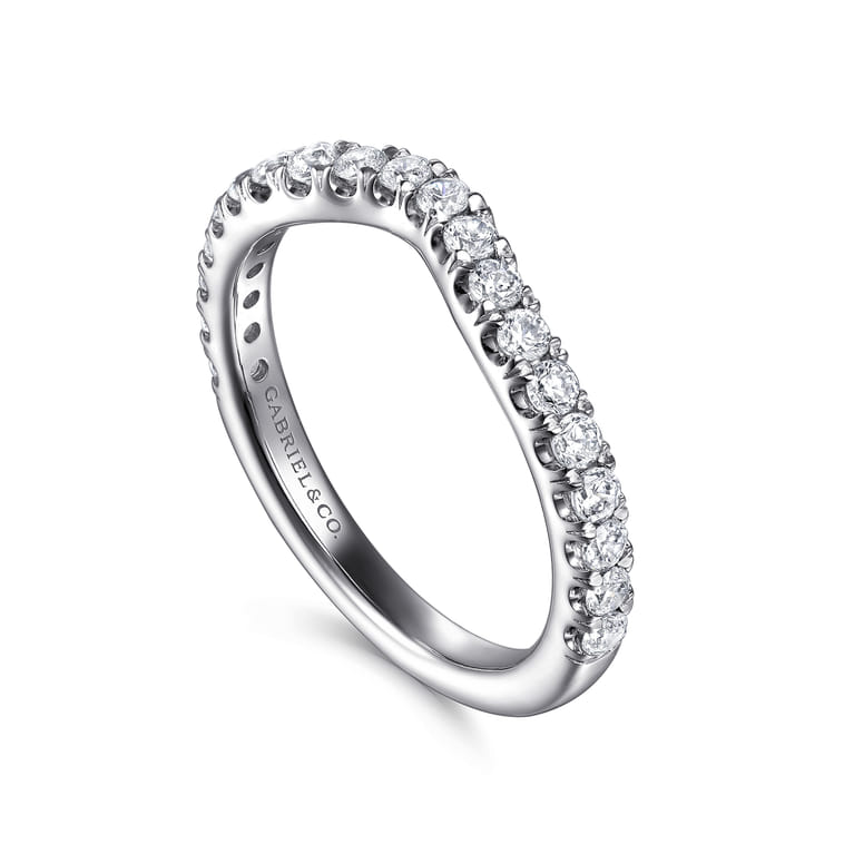 14K White Gold Diamond Wedding Band - 0.5 ct - Shot 3