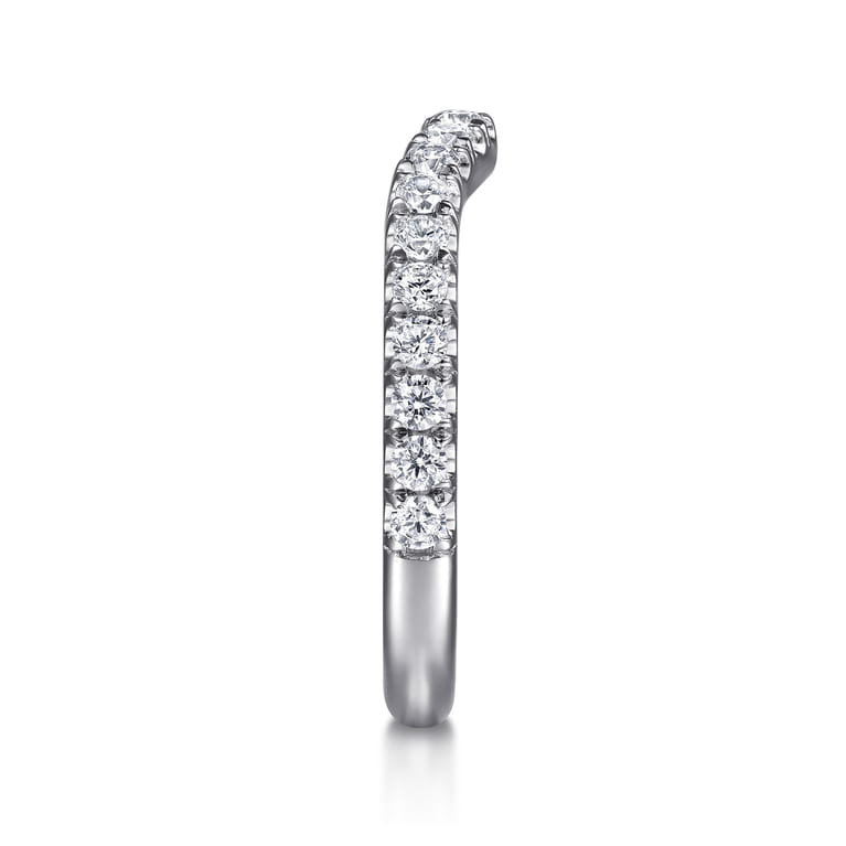 14K White Gold Diamond Wedding Band - 0.5 ct - Shot 5