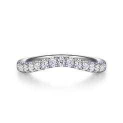 14K White Gold Diamond Wedding Band