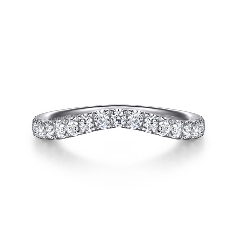 14K White Gold Diamond Wedding Band - 0.5 ct - Shot 1