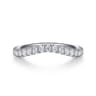 14K White Gold Diamond Wedding Band - 0.5 ct