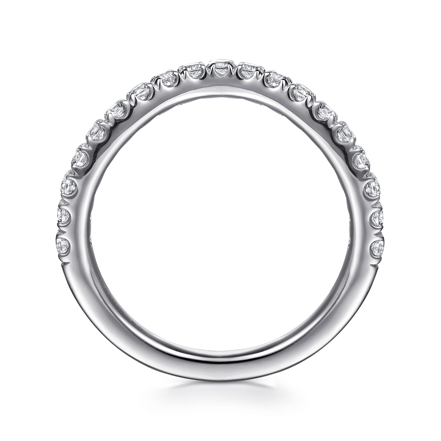 14K White Gold Diamond Wedding Band - 0.5 ct - Shot 2