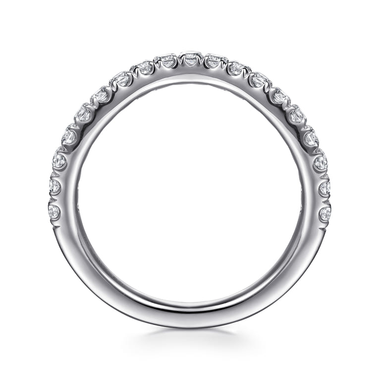 14K White Gold Diamond Wedding Band - 0.5 ct - Shot 2