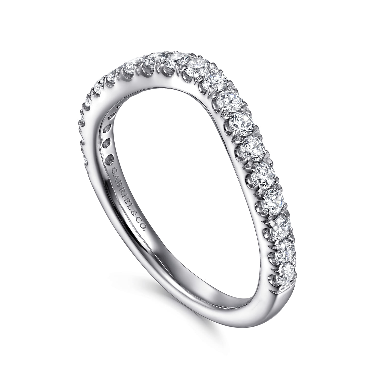14K White Gold Diamond Wedding Band - 0.5 ct - Shot 3
