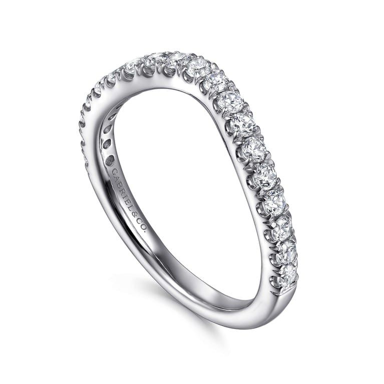 14K White Gold Diamond Wedding Band - 0.5 ct - Shot 3