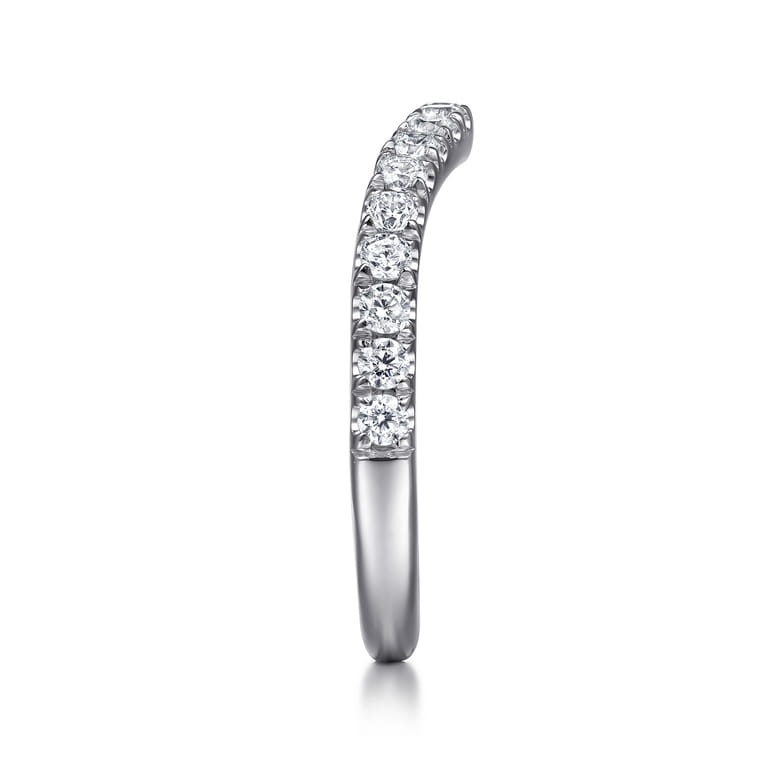14K White Gold Diamond Wedding Band - 0.5 ct - Shot 4