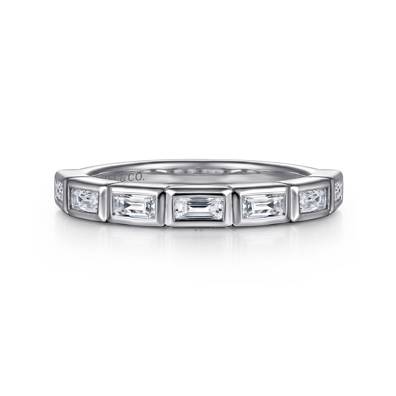 14K White Gold Diamond Wedding Band - 0.5 ct - Shot 1