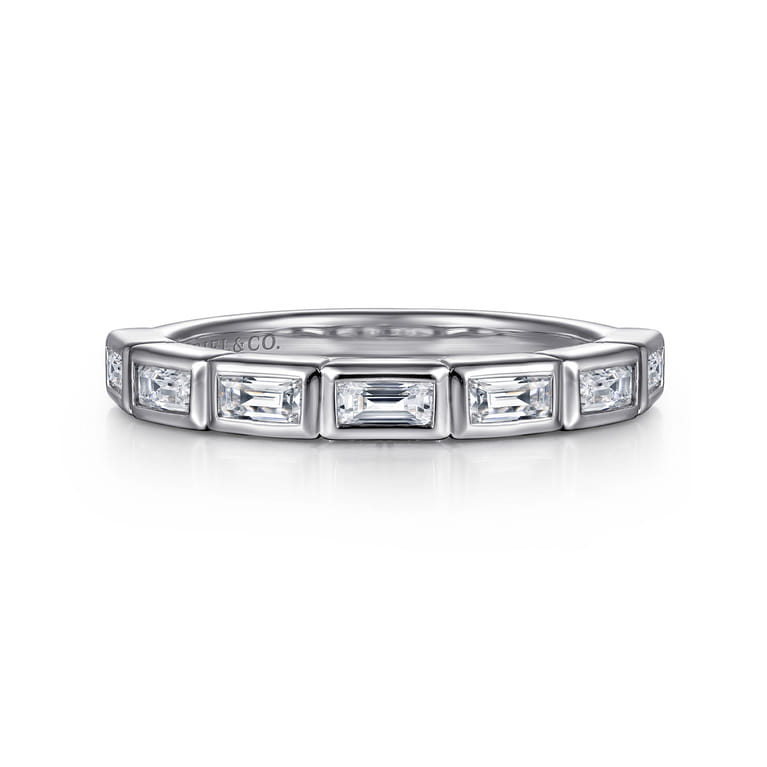 14K White Gold Diamond Wedding Band - 0.5 ct - Shot 1