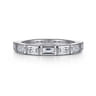 14K White Gold Diamond Wedding Band - 0.5 ct