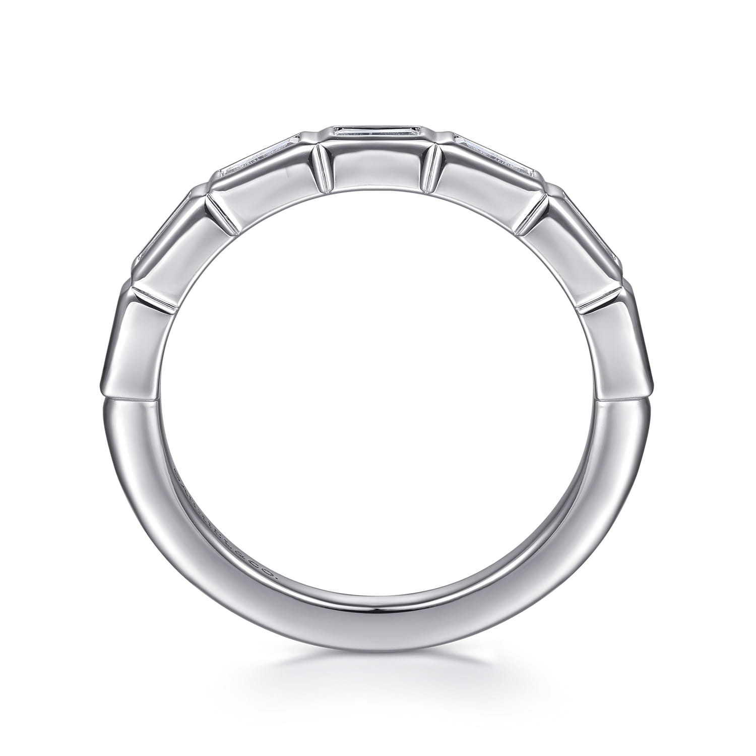 14K White Gold Diamond Wedding Band - 0.5 ct - Shot 2