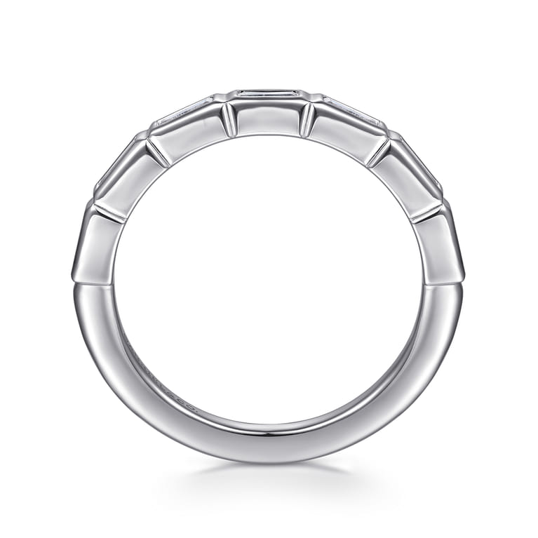 14K White Gold Diamond Wedding Band - 0.5 ct - Shot 2