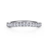 14K White Gold Diamond Wedding Band - 0.4 ct