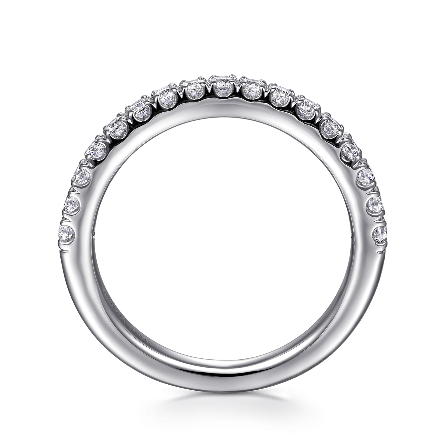 14K White Gold Diamond Wedding Band - 0.4 ct - Shot 2