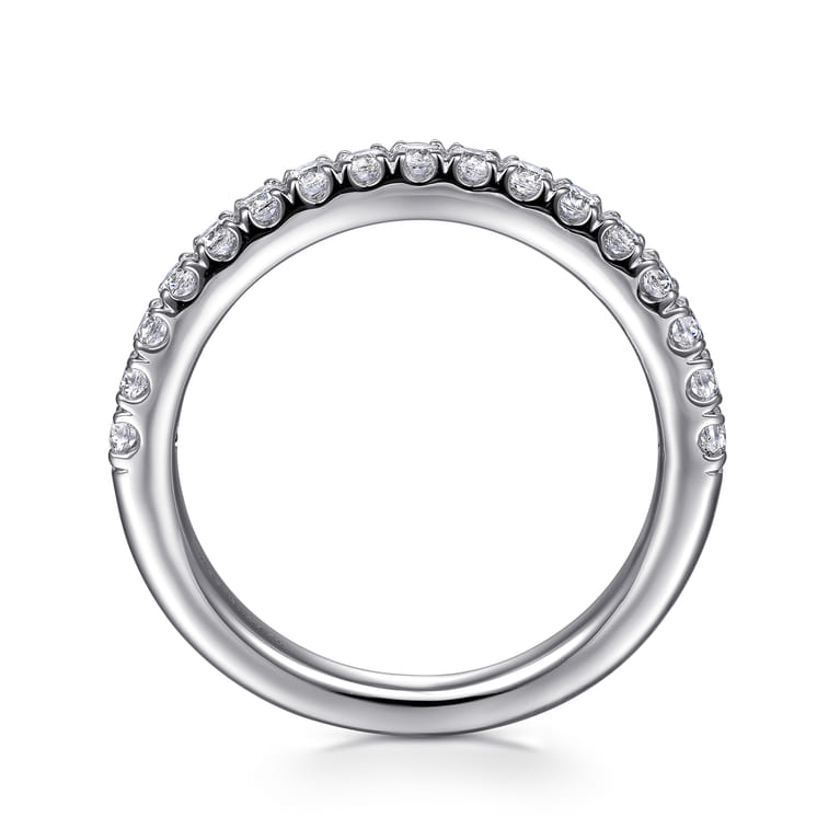 14K White Gold Diamond Wedding Band - 0.4 ct - Shot 2