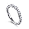 14K White Gold Diamond Wedding Band - 0.4 ct