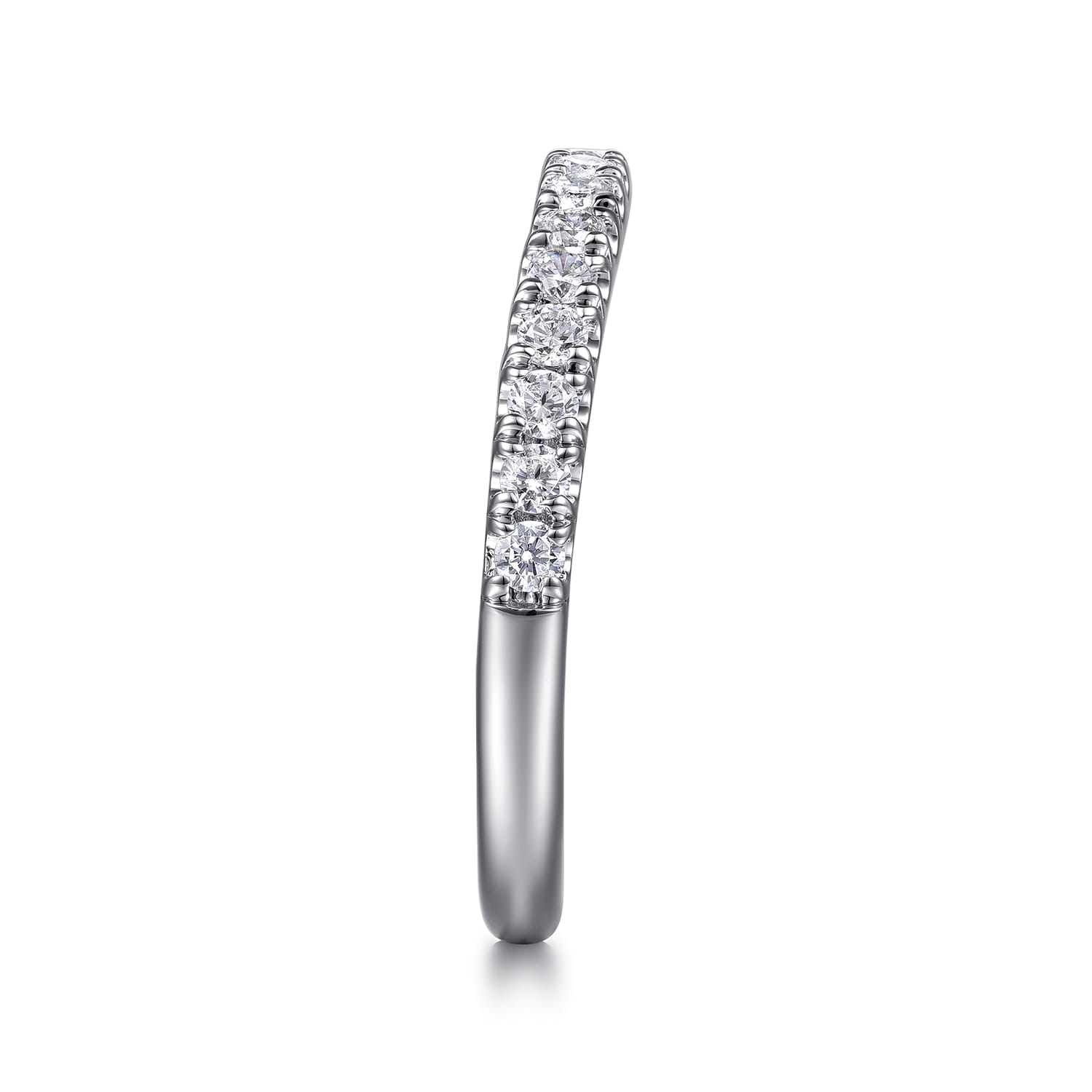 14K White Gold Diamond Wedding Band - 0.4 ct - Shot 5