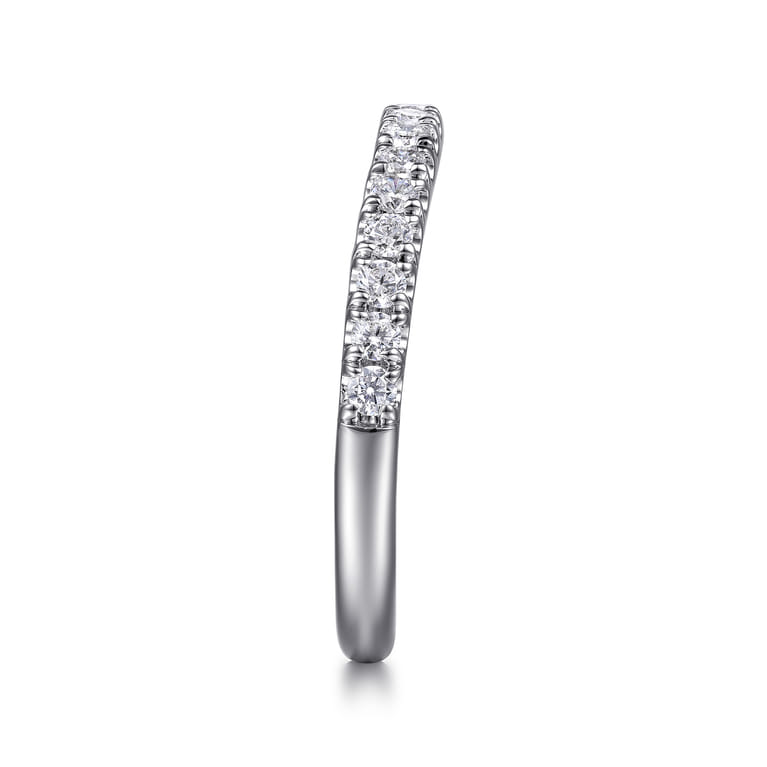 14K White Gold Diamond Wedding Band - 0.4 ct - Shot 5
