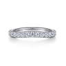 14K White Gold Diamond Wedding Band - 0.5 ct