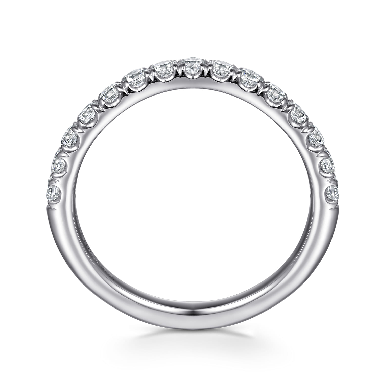 14K White Gold Diamond Wedding Band - 0.5 ct - Shot 2