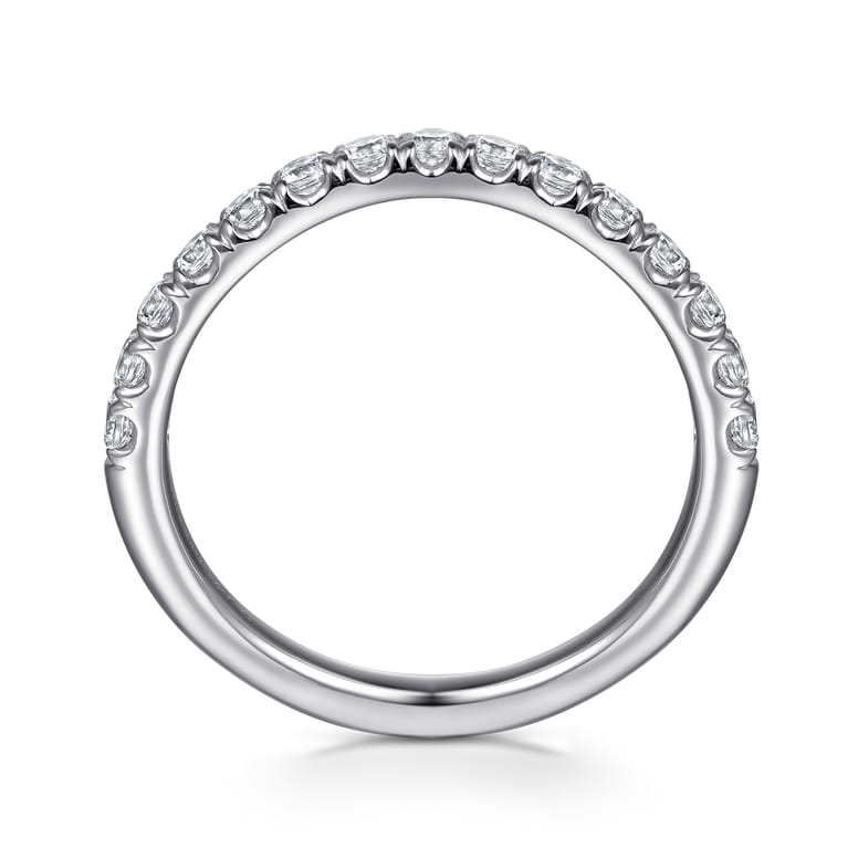 14K White Gold Diamond Wedding Band - 0.5 ct - Shot 2