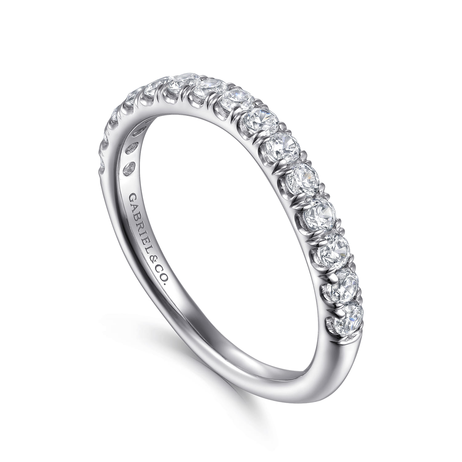 14K White Gold Diamond Wedding Band - 0.5 ct - Shot 3