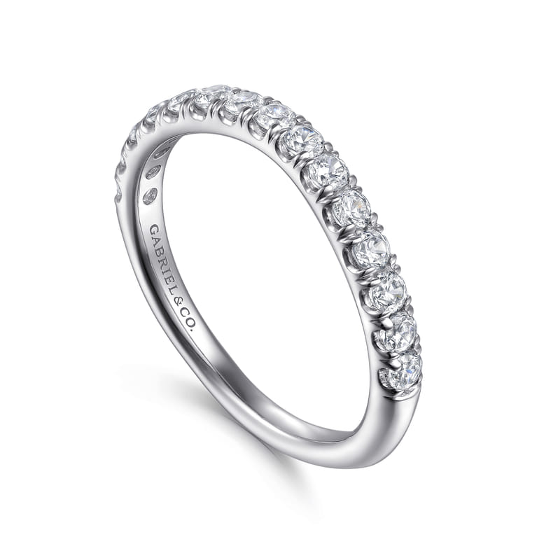 14K White Gold Diamond Wedding Band - 0.5 ct - Shot 3