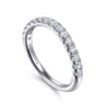 14K White Gold Diamond Wedding Band - 0.5 ct