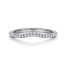 14K White Gold Diamond Wedding Band - 0.18 ct