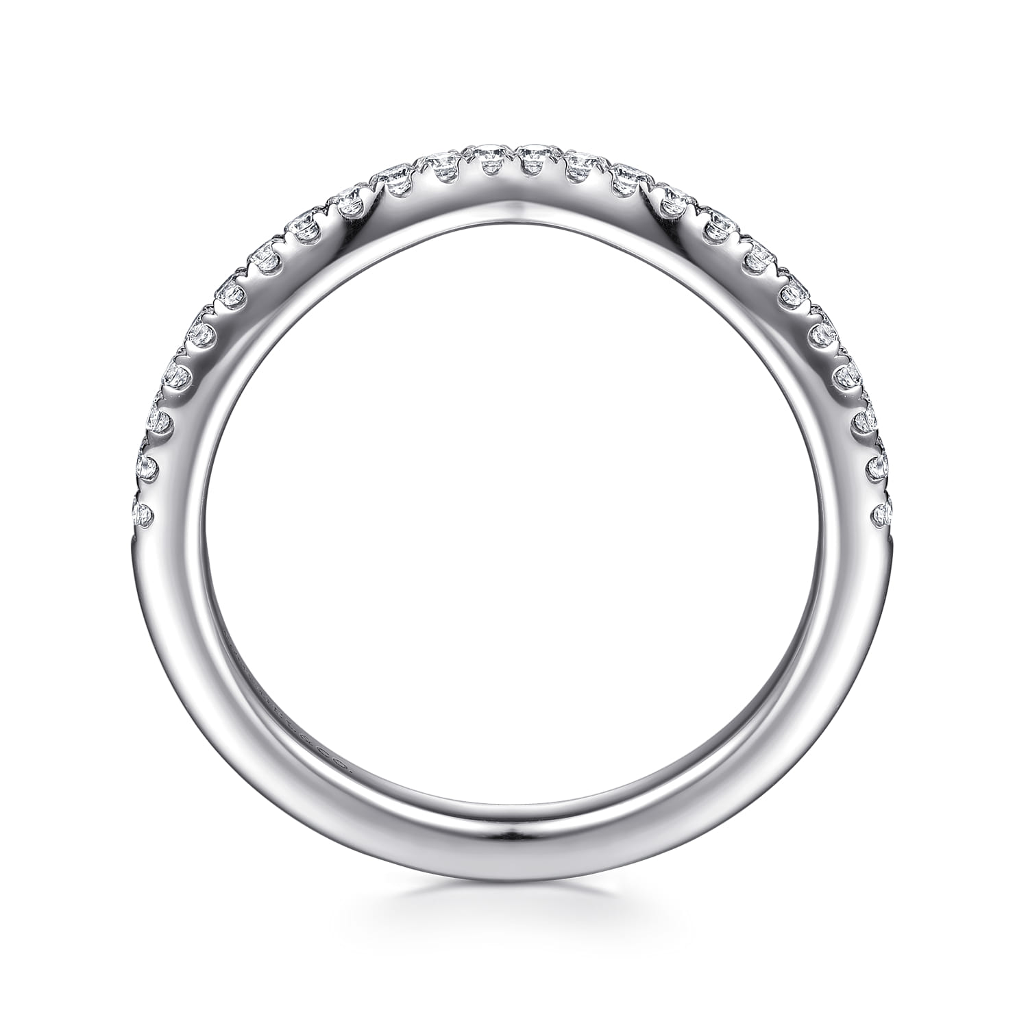 14K White Gold Diamond Wedding Band - 0.18 ct - Shot 2