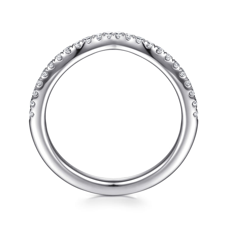14K White Gold Diamond Wedding Band - 0.18 ct - Shot 2